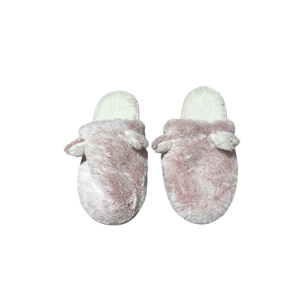 Pink furry bunny slippers size small S and nwot soft cozy comfy comfortable